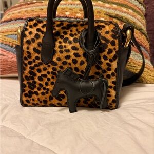 JCrew leopard and leather crossbody bag